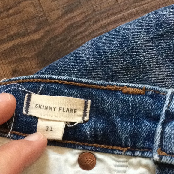 Madewell Skinny Flare Jeans 31x30 - Picture 3 of 5